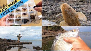 LAND BASED LURE FISHING FOR FLATHEAD amp BREAM In The Lower Estuary [upl. by Mcclain]