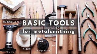 TOOLS you need to start SILVERSMITHING Jewelry making beginner starter pack [upl. by Odelia]