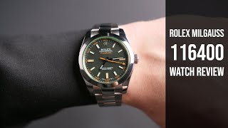 Rolex Milgauss Black 116400 Watch Review  Bobs Watches [upl. by Rolat]