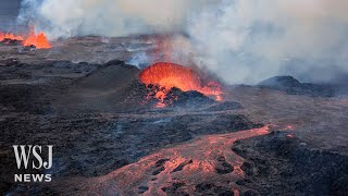 Iceland Volcano Eruption Triggers Evacuation  WSJ News [upl. by Chaney931]