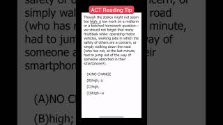 Know what to look out for in ACT Reading shorts [upl. by Thirion210]