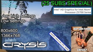 Can the Intel Celeron N2840 and Intel HD Graphics Bay Trail run Crysis [upl. by Dnalhsa301]