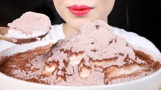 ASMR Frozen Milk with Chocolate Powder  Soft Ice Eating Sounds Mukbang [upl. by Claybourne]