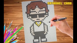 Cómo dibujar en Pixel Art a NATANAEL CANO dibujo fácil [upl. by Geraud]