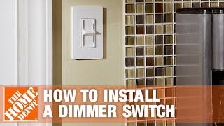 How to Install a Dimmer Switch  Dimmer Wiring  The Home Depot [upl. by Barta150]