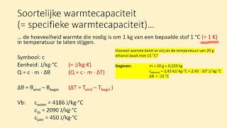 Soortelijke warmtecapaciteit  specifieke warmtecapaciteit  soortelijke warmte [upl. by Deery]