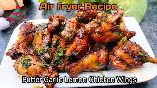 Lemon pepper chicken wings in air fryer Easy amp quick chicken starter Recipe  Airfryer recipe [upl. by Kumar]