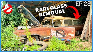 How To Remove 19591962 Hearse Glass ECTO1 BUILD EP 28 [upl. by Aisat]