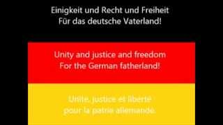 Lied der Deutschen Deutschlandlied  National anthem of Germany Hymne national de lAllemagne [upl. by Berner]