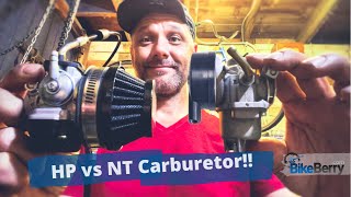 Tuning HP Carburetor for Max Perf  Comparing HP amp NT Carburetors  Motorized Bike  Bike Berry [upl. by Nimzzaj]