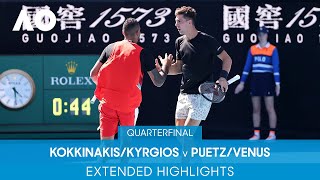 KokkinakisKyrgios v PuetzVenus Extended Highlights QF  Australian Open 2022 [upl. by Stubstad]