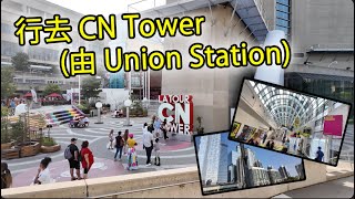 行去 CN Tower 由 Union Station  多倫多步行遊 👣 Toronto Walk 🇨🇦  Cantonese 廣東話【4K】 [upl. by Gurango]