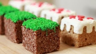 MINECRAFT RICE KRISPY TREATS  NERDY NUMMIES [upl. by Zailer396]