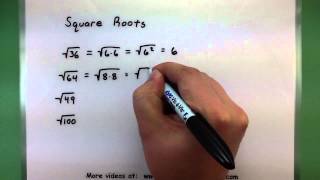 Basic Math  Square Roots [upl. by Namsu275]