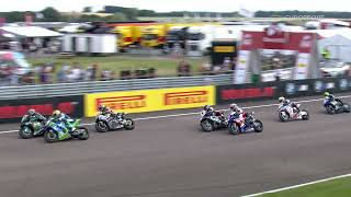 2024 Bennetts British Superbike Championship RD7 Thruxton Race 2 highlights [upl. by Eelnayr]