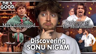 DISCOVERING SONU NIGAM Abhi Mujh Main Kahin Performer of the Millennium  Vocal Reaction [upl. by Jennette]