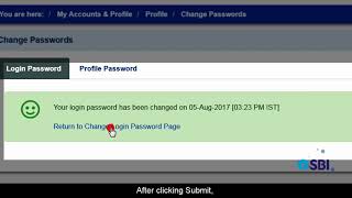 SBI RINB – How to Change Login or Profile Password on Online SBI [upl. by Norted937]