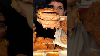 McDonalds Menu With Raising Cane’s Sauce mukbang asmr food [upl. by Witte233]