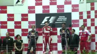 2010 Formula 1 Singapore Grand Prix Raceday Part 5 Podium [upl. by Ransom]