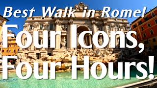 Guide to Best Walking Tour Rome Four Icons in 4 Hours italy travel vlog tour [upl. by Adamek608]