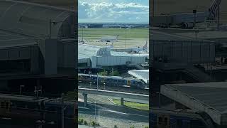 Queensland Rail Brisbane AirTrain NGR leaves Domestic Terminal Train Station Australia [upl. by Oznerol]