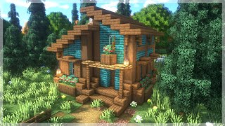 The Perfect Minecraft Starter Cabin Green House [upl. by Namzzaj]