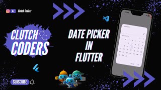 How to Select Date in Flutter  DatePicker  ClutchCoders flutter dart vscode tutorial video [upl. by Hanselka]