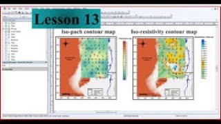 Iso Pach contour map amp Iso Resistivity contour map Using Surfer 13  Lesson 13 [upl. by Darice]