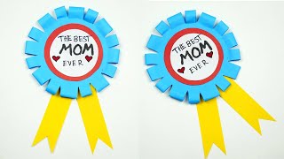 Mothers Day Craft Ideas  How to Make Mothers Day Badge  Handmade Mothers Day Easy Paper Crafts [upl. by Nlyak]