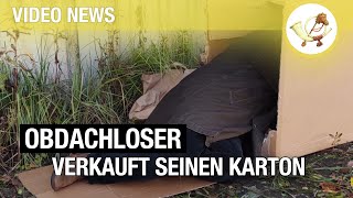 Obdachloser verkauft Karton in Münchner Innenstadt für 230000 Euro [upl. by Jarred]