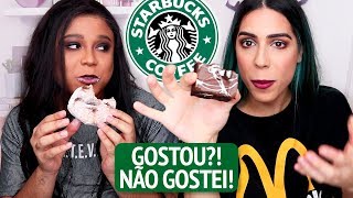 PROVANDO TODOS OS DOCES da STARBUCKS com BLOGUEIRINHA 😋 [upl. by Nazus]