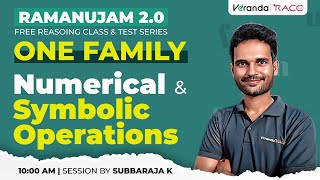 TARGET GROUP EXAM  ONE FAMILY  NUMBERICAL amp SYMBOLIC OPERATIONS BY SUBBARAJA [upl. by Ileek69]