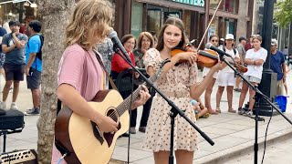 Crowd STOPS for AMAZING Street Performance  Stand By Me  Karolina Protsenko amp Oscar Stembridge [upl. by Lyford958]