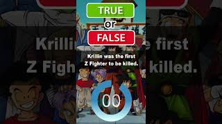 True or False Anime Quiz Dragonball shorts [upl. by Atnamas]