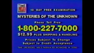 Time Life Books Mysteries Of The Unknown Commercial a [upl. by Bettine777]