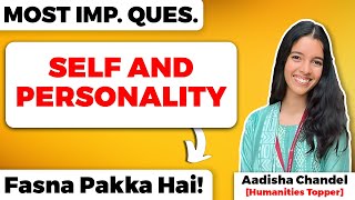 Self and Personality Class 12 Psychology Most Important Questions CBSE [upl. by Nojram736]