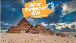 Great Pyramid of Giza  Egypt by drone 4K [upl. by Walcoff]