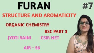 Structure And Aromaticity Of Furan  Organic Chemistry Bsc Part 3rd [upl. by Brynne251]