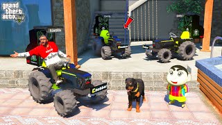 Franklin amp Shinchan Buy Mini John Deer Toy Tractor in GTA 5  JNK GAMER [upl. by Aniar360]