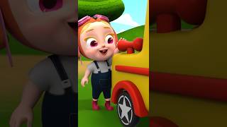 Baby has a car mechanic shop ﻿ Rosoomelody Song nurseryrhymes kidssong foryou shorts [upl. by Koblas]