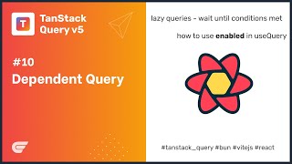 Tanstack Query 10 Dependent Query [upl. by Eirret666]