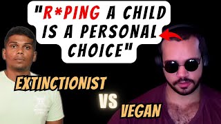 Rping a child is a Personal Choice says Vegan  Extinctionist vs Vegan  Vegan Exposed VeganGains [upl. by Neros]