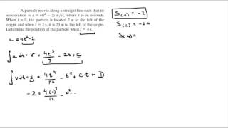 Determine the position of the particle when t  4 s [upl. by Dupre]