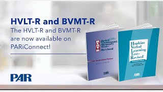 Assess verbal learning and memory with the HVLTR and visuospatial memory with the BVMTR [upl. by Mariele]