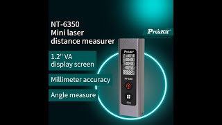 ProsKit Mini Laser Distance Measurer NT6350 寶工 LaserDistanceMeasurer 50m 165ft [upl. by Atnauqahs]