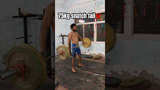 75kg snatch fail 😞 motivation ytshorts weightlifting subscribe fitness shorts gym [upl. by Floss]