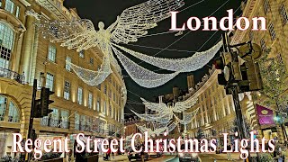 LondonUK🇬🇧Regent Street Dazzling Christmas Lights 2024 [upl. by Norha]