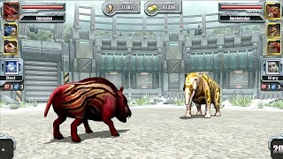 Entelodon VS Amebelodon  Jurassic Park Builder GLACIER Tournament Android Gameplay [upl. by Grof593]