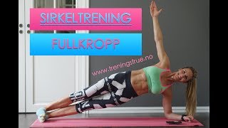 Hjemmetrening  Fullkroppsøkt  TRENINGSFRUE [upl. by Anayek]