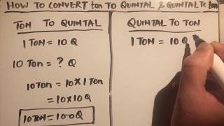 How to convert quintal to ton and Ton to quintal  Converting quintal to ton and ton to quintal [upl. by Atat]